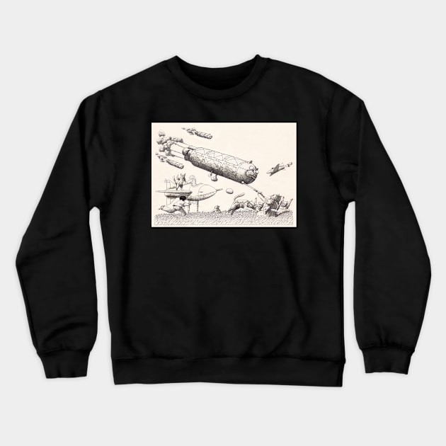 Cat Rocket Crewneck Sweatshirt by FrisoHenstra